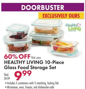 Boscov's HEALTHY LIVING 10-Piece Glass Food Storage Set offer