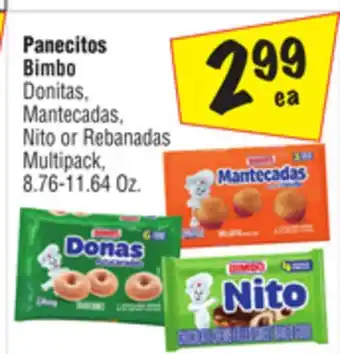 El Super Donitas, Mantecadas, Nito or Rebanadas Multipack offer