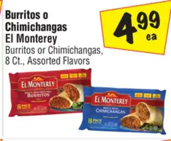 El Super El Monterey Burritos or Chimichangas offer