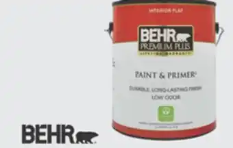 The Home Depot Behr Premium Plus Interior Flat Paint & Primer offer