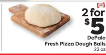 Weis Markets DePalo Fresh Pizza Dough Balls offer