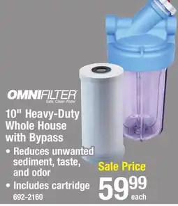 Menards OMNIFilter 10 Clear Heavy-Duty Whole House Water Filter System offer