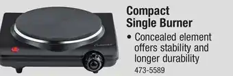 Menards Continental Single Burner offer