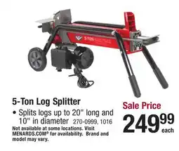 Menards Pulsar 6.5-Ton Electric Log Splitter offer