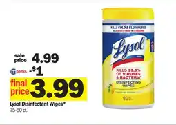 Meijer Lysol Disinfectant Wipes offer