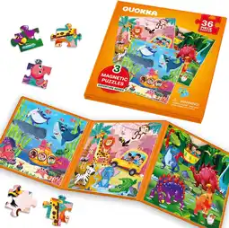 Walmart QUOKKA Magnetic Toddler Puzzles, 3 Pack, 36 Pieces offer