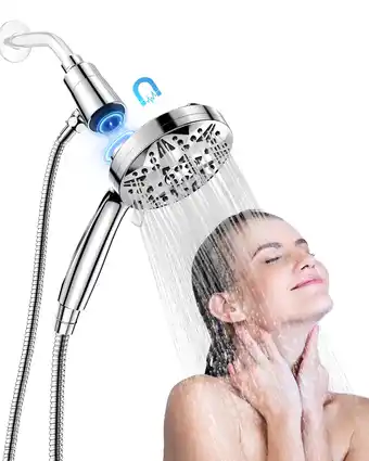 Walmart Hodvit Handheld Showerhead w/ Magnetic Docking Brackets,High Pressure 10 Spray Modes Shower Head,New offer