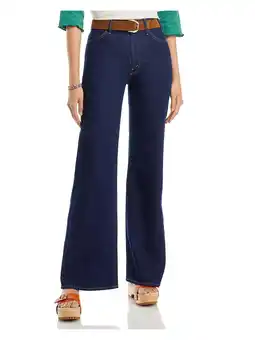 Walmart MOTHER JEANS Womens High Rise Solid Wide Leg Jeans offer