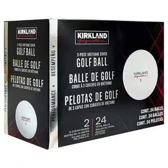 Walmart Kirkland Signature Three-Piece Golf Ball Performance Plus,Urethane Cover (24 Count) offer