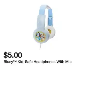 Five Below Bluey Kid-Safe Headphones With Mic offer