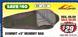 Big 5 Suisse Sport Summit +5° Mummy Bag offer