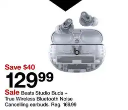 Target Beats Studio Buds + True Wireless Bluetooth Noise Cancelling earbuds offer