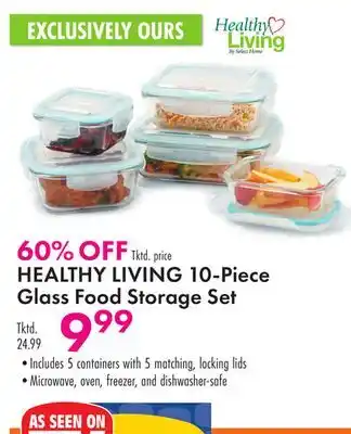 Boscov's HEALTHY LIVING 10-Piece Glass Food Storage Set offer