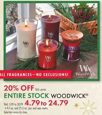 Boscov's WOODWICK offer