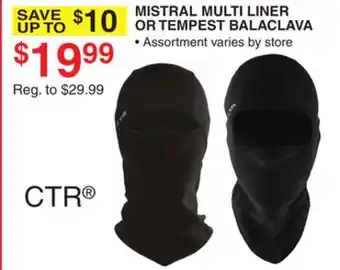 Dunham's Sports CTR MISTRAL MULTI LINER OR TEMPEST BALACLAVA offer