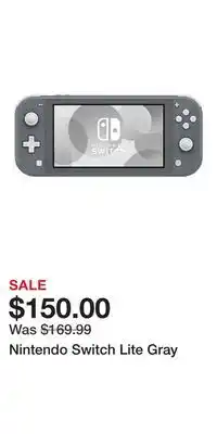 Game Stop Nintendo Switch Lite Gray offer