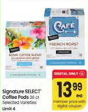 Albertsons Signature select coffee pods offer