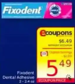 Weis Markets Fixodent offer