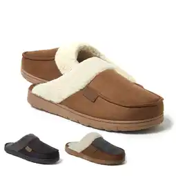Walmart Dearfoams Cozy Comfort Men's Microsuede Moc Toe Scuff Slippers offer
