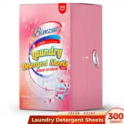 Walmart BIMZUC Laundry Detergent Sheets, 300 Count, Up to 600 Loads Soap Washer Sheet - Fresh Scent offer