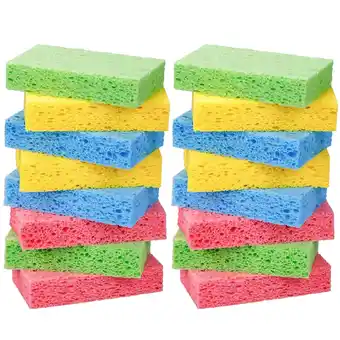 Walmart SUGARDAY 16 Pack Kitchen Sponges for Dishes Cleaning Non Scratch Compressed Sponges offer