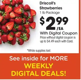 Ralphs Driscoll's Strawberries offer