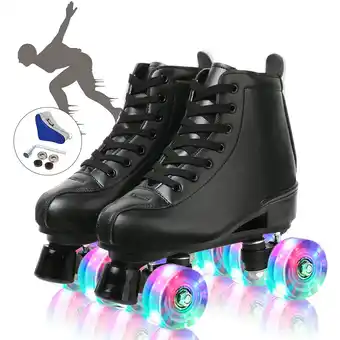 Walmart EONROACOO Roller Skates for Women Girls with Light up Wheels, Adult Pink Skates(Women 8.5/Men 7) offer