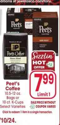 Jewel-Osco Peet's Coffee offer