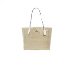 Walmart Coach 5696 City Tote In Signature Canvas Khaki/Saddle 2 offer