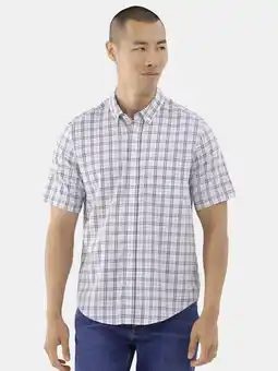 Walmart George Men's & Big Men's Short Sleeve Poplin Button-Up Shirt, Sizes S-3XL offer