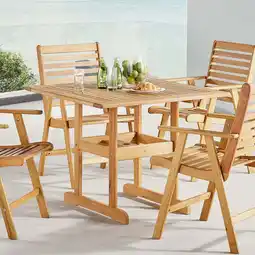 Walmart Modway Hatteras 36 Square Outdoor Patio Eucalyptus Wood Dining Table in Natural offer