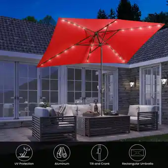 Walmart Mondawe Gray Patio Umbrella, Waterproof and UV Resistant offer