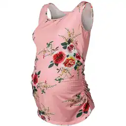 Walmart SGFCWSX Women Maternity Tank Tops, Sleeveless Breathable Round Neck Printed Pregnancy Vest Pink XL offer