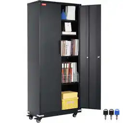 Walmart BENTISM Lockable 74 in Cold-rolled Steel 4 - Shelf, Black offer