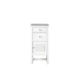 Walmart James Martin Vanities Athens 15 Cabinet w/ Drawers & Door, Glossy White w/ 3 CM Eternal Serena Top offer