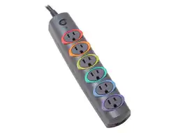 Walmart SmartSockets Color-Coded Strip Surge Protector 6 Outlets, 6 ft Cord, 670 Joules offer