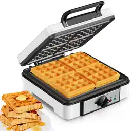 Walmart FOHERE 4 Slice Electric Waffle Maker, Non-Stick offer