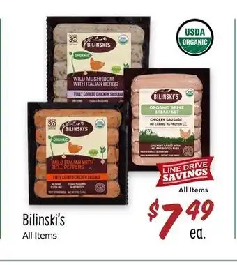 Sprouts Farmers Market Bilinski's offer