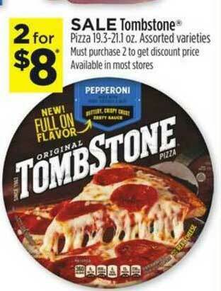 Dollar General Tombstone Pizza Assorted Varieties offer