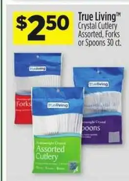 Dollar General True Living Crystal Cutlery Assorted Forks Or Spoons offer