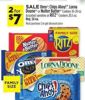 Dollar General Oreo Chips Ahoy! Lorna Doone Or Nutter Butter Or Ritz offer