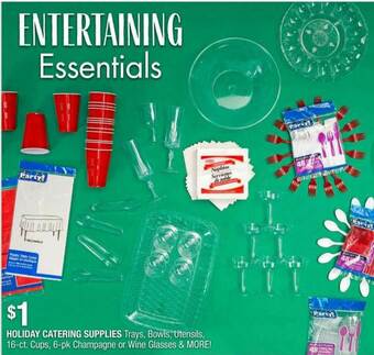 Dollar Tree Holiday Catering Supplies offer