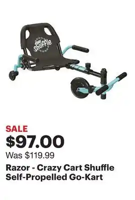 Best Buy Razor - Crazy Cart Shuffle Self-Propelled Go-Kart offer