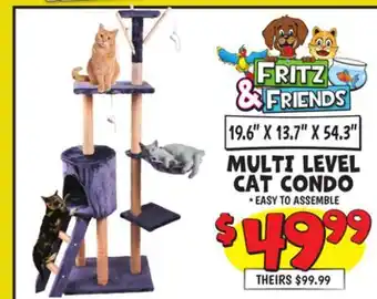 Ollie's FRITZ & FRIENDS MULTI LEVEL CAT CONDO offer