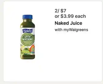 Walgreens Naked Juice offer