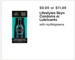Walgreens Lifestyles Skyn Condoms or Lubricants offer