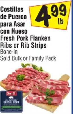 El Super Fresh Pork Flanken Ribs or Rib Strips Bone-in offer