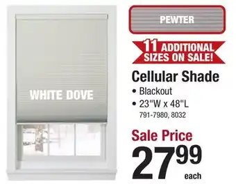 Menards Window Images White Dove Blackout Cordless Cellular Shade - 23W x 48L offer