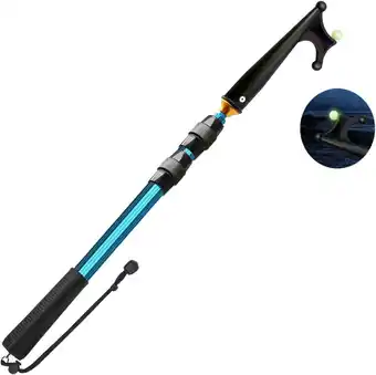 Walmart SAN LIKE Blue Aluminum Alloy Telescoping Boat Hook Rust-Resistant with Luminous Bead Push Pole offer