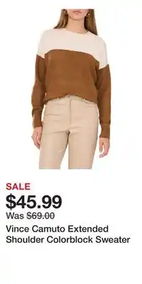 Nordstrom Vince Camuto Extended Shoulder Colorblock Sweater offer
